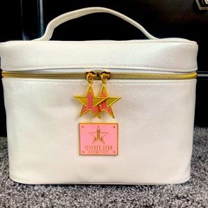 JSC White Glitter Train Case